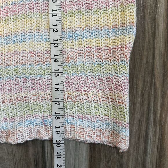 VTG Y2K‎ 90s Crochet Tank Top Multi-color Boho Closed Knit Shirt Hippie festival - Picture 4 of 4